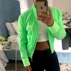 Authentic Neon Green 'Members Only' Bomber Jacket!